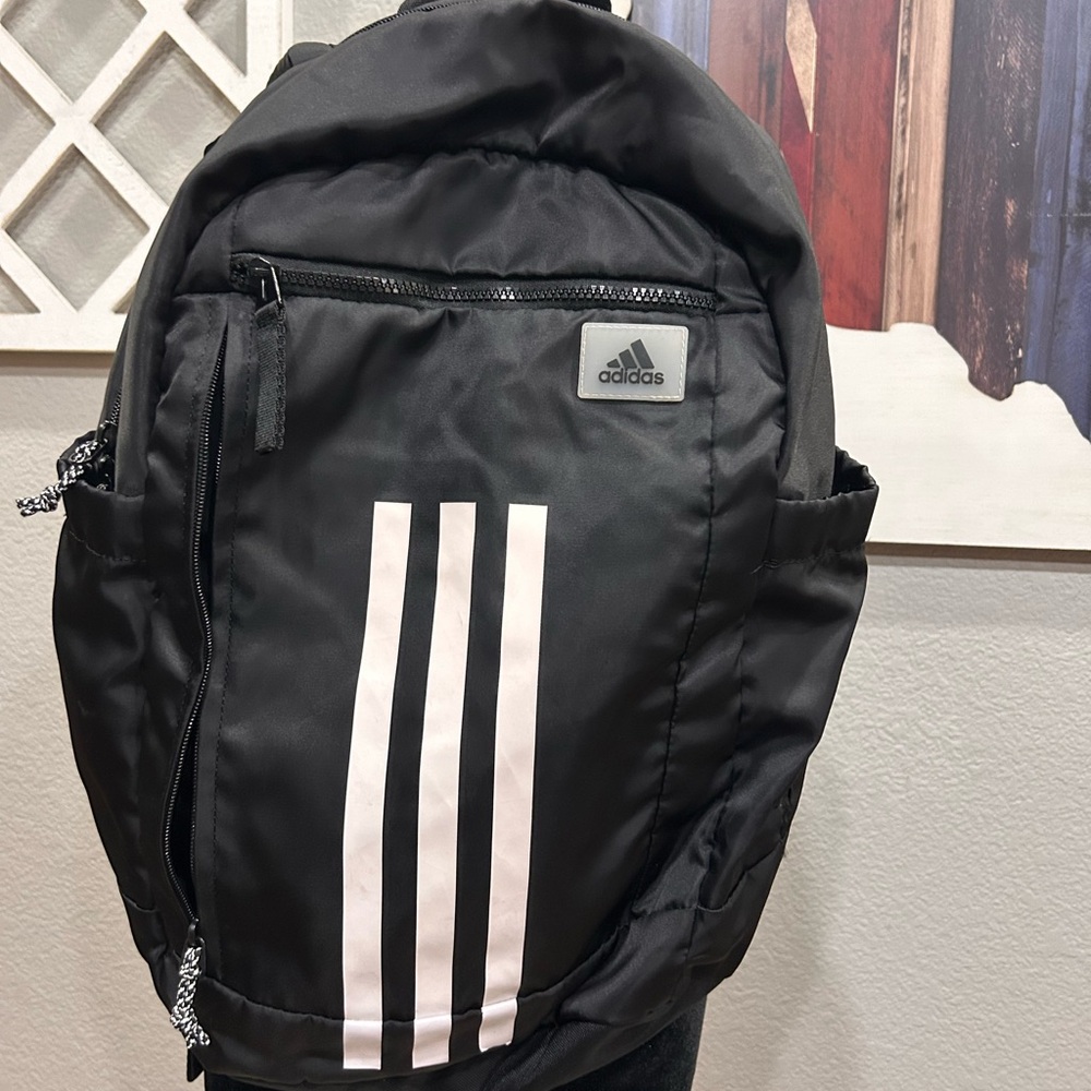 Adidas Black and White Men's Backpack